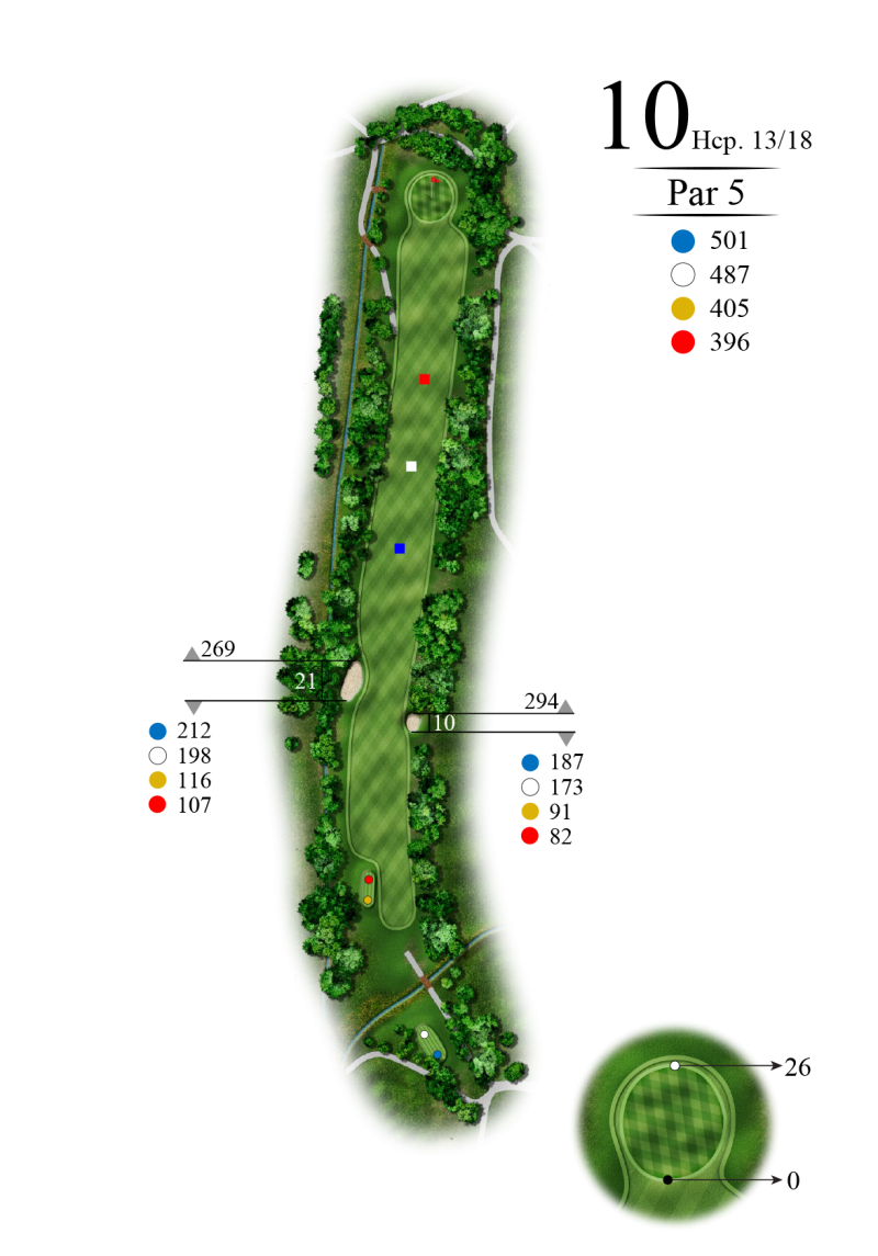 10e trou au Golf Rivière Rouge