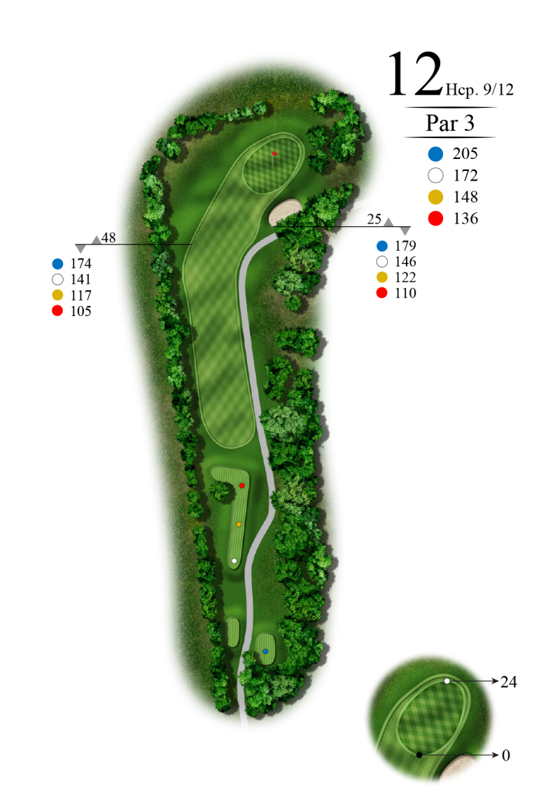 12e trou au Golf Rivière Rouge