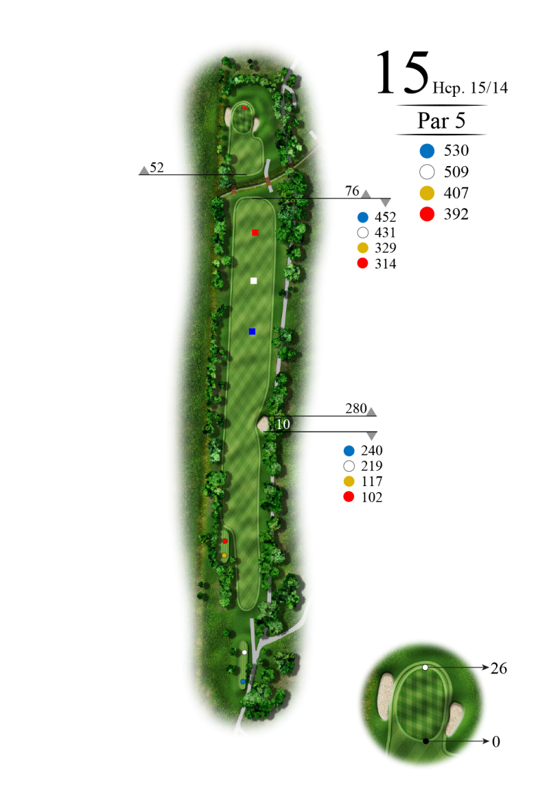 15e trou au Golf Rivière Rouge