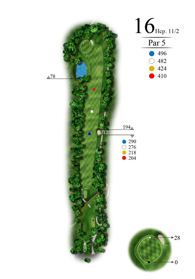 16e trou au Golf Rivière Rouge