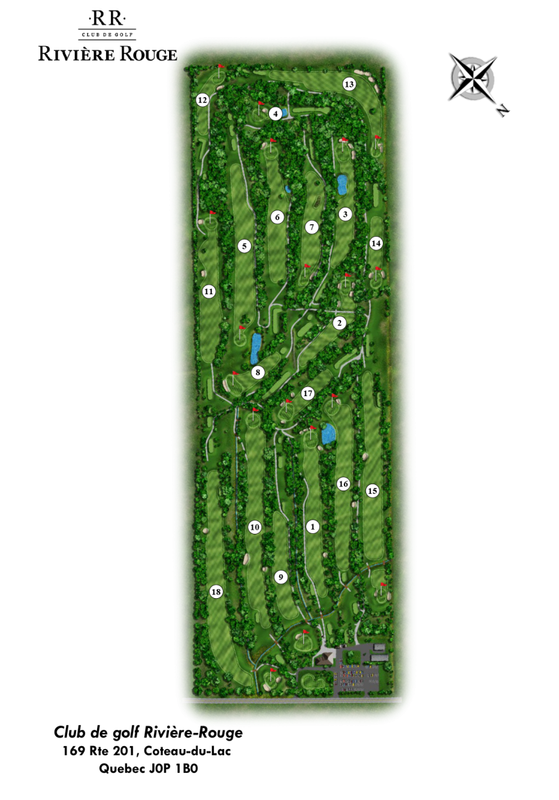 vue aérienne de notre terrain de golf