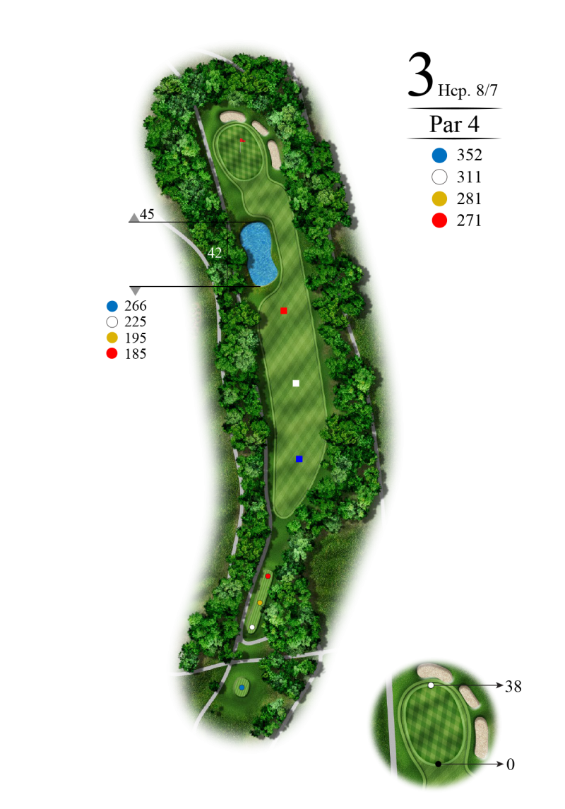 3e trou au Golf Rivière Rouge
