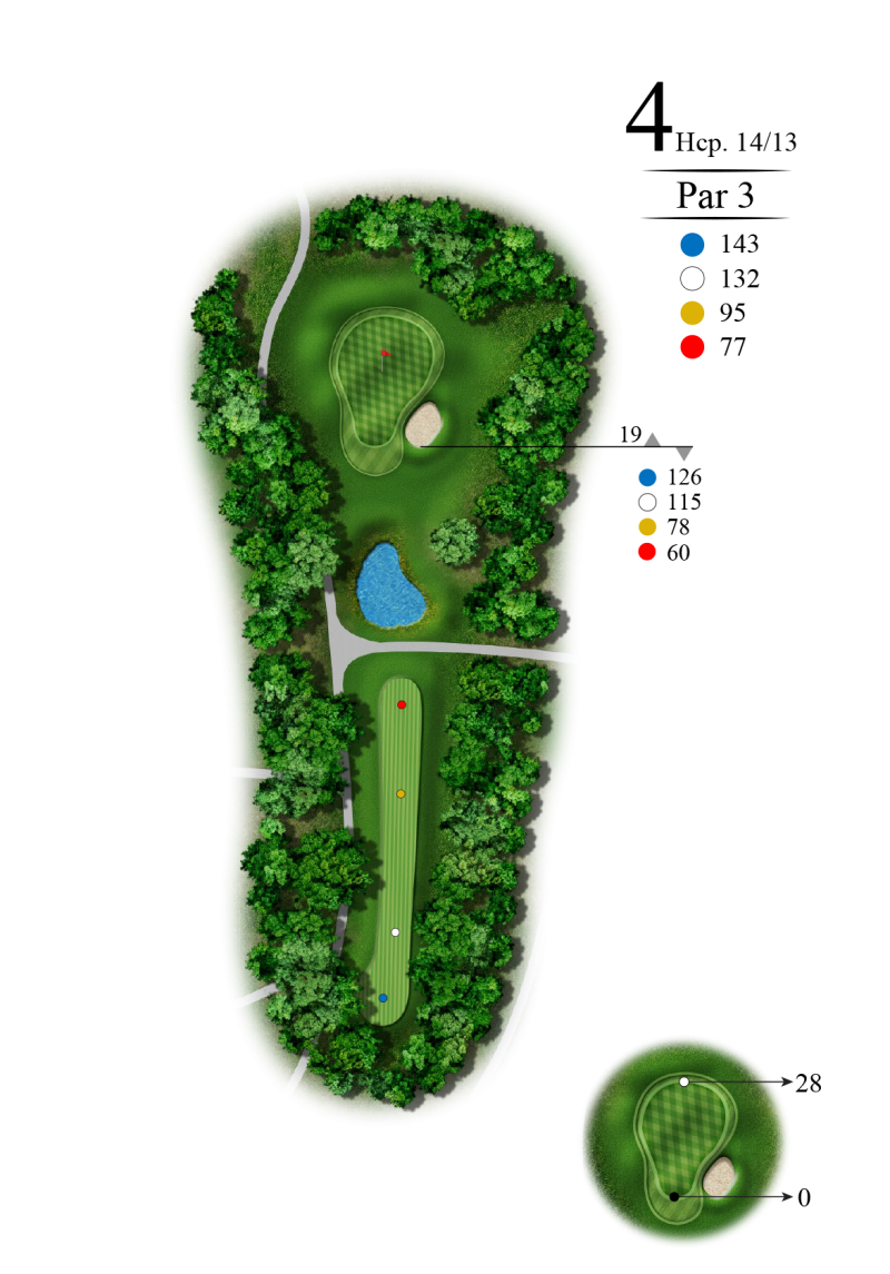 4e trou au Golf Rivière Rouge