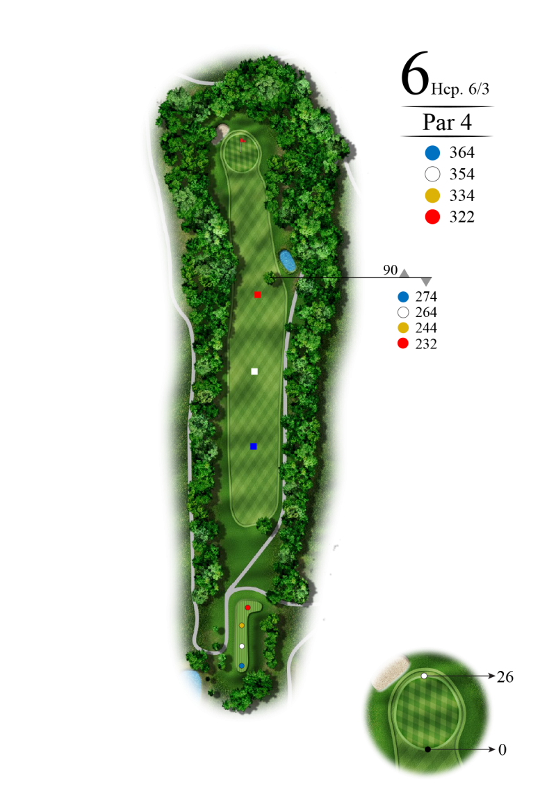 6e trou au Golf Rivière Rouge