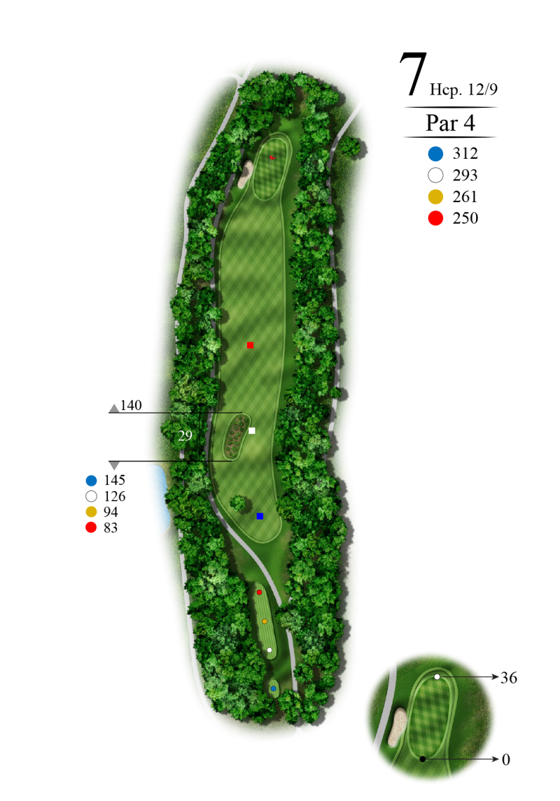 7e trou au Golf Rivière Rouge